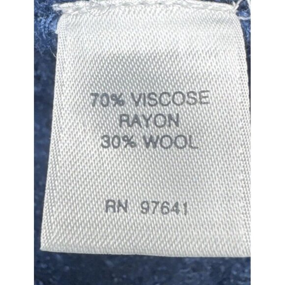 PURE JILL Women’s Blue Wool Blend Snap Front Coat Jacket Sz Petite Small - Picture 5 of 8